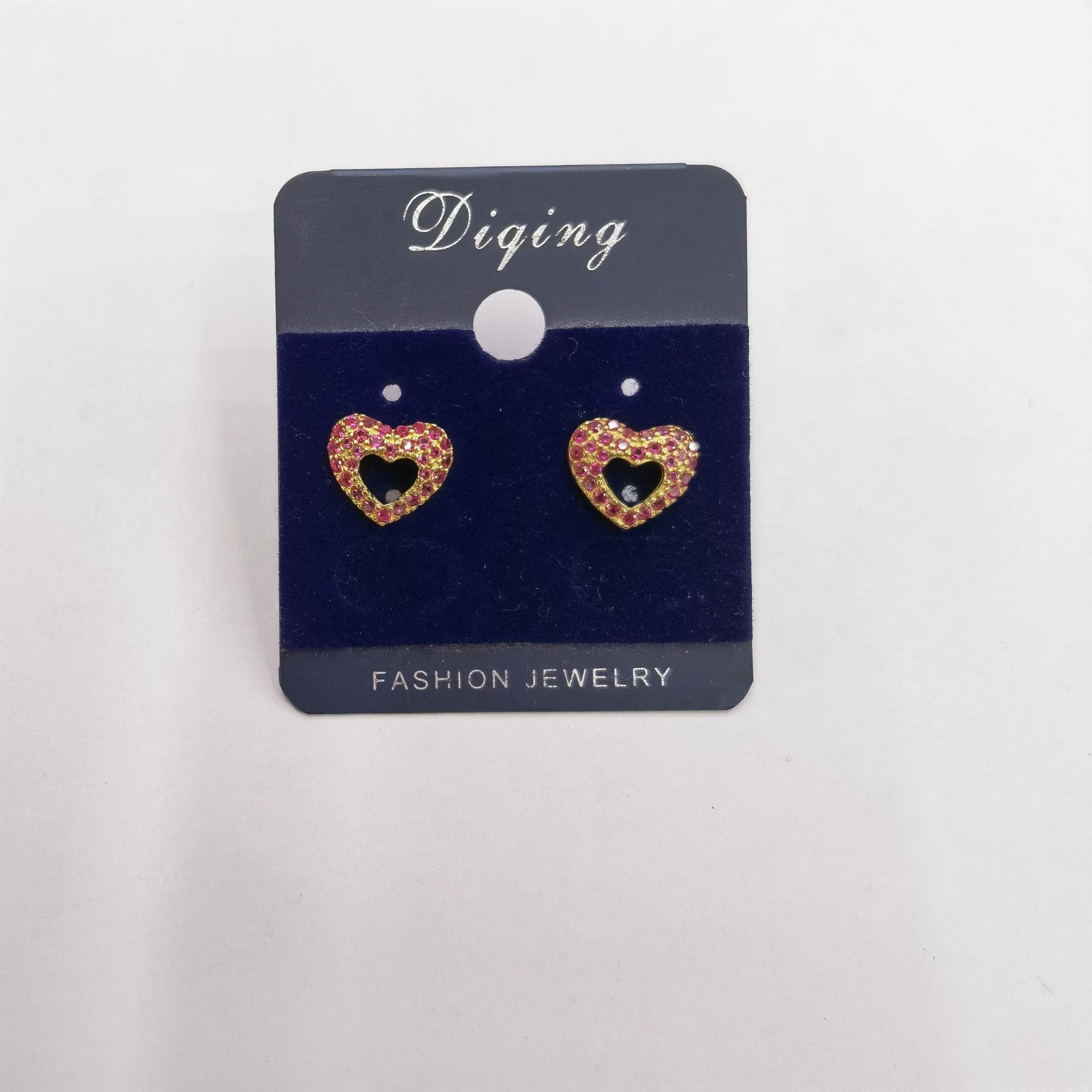 925 silver needle earrings pure copper inset color zircon fashion Korean version 13669 Specification drawing
