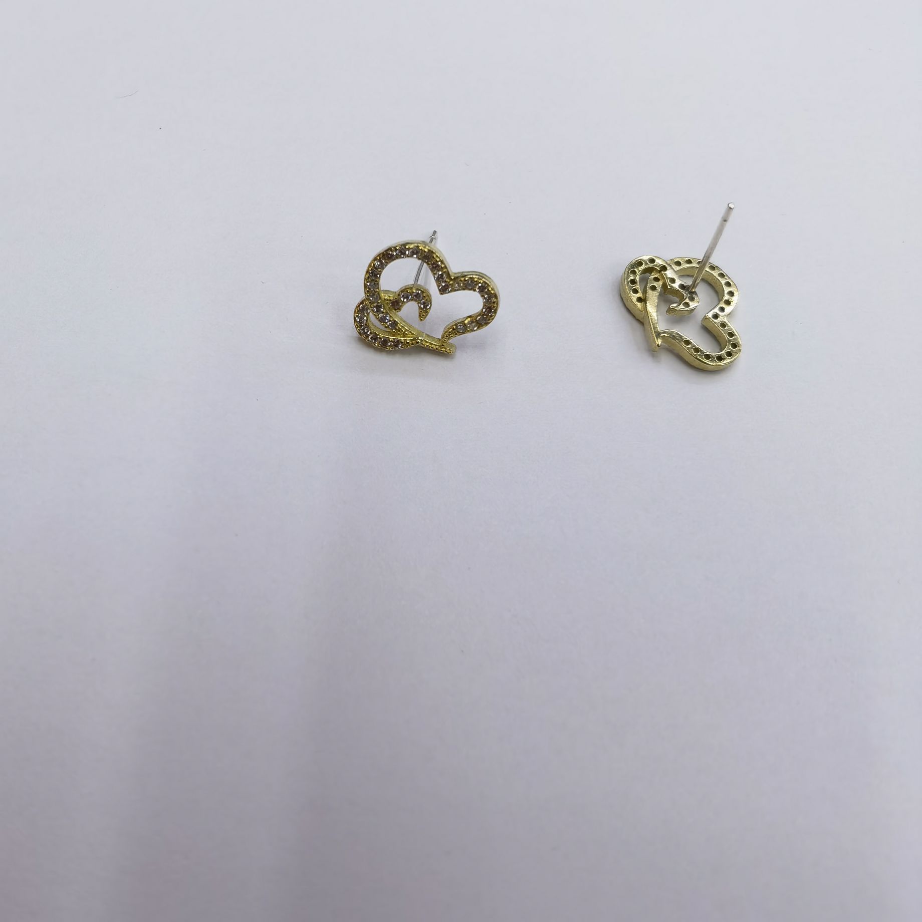 925 silver needle earrings pure copper inlaid with white zircon fashion Korean version 13846 Item Picture