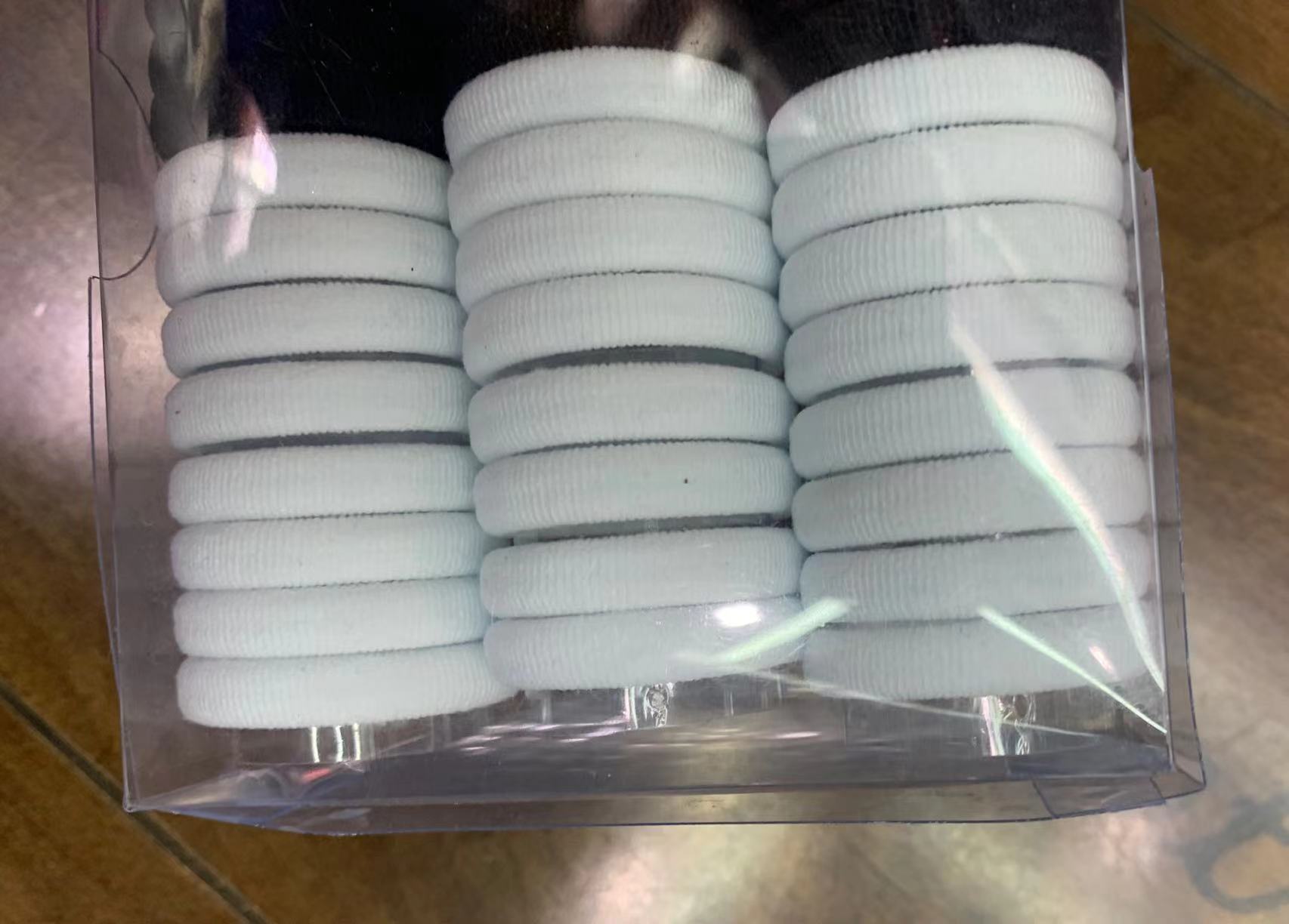 Elastic Band Female Tie Head High Elastic Durable Net Red Thick Method Rope Simple Black And White Specification drawing