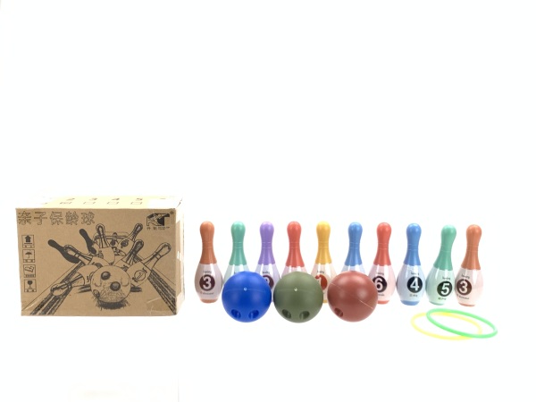 QQ Bowling Ball set with two colored loops