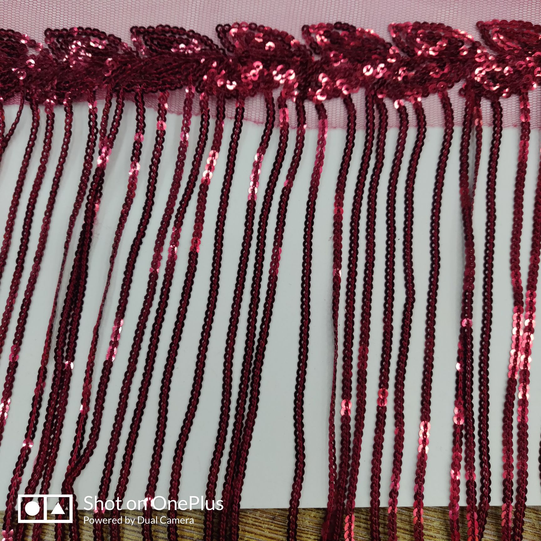 Accessories Knitted Glitter Embroidery Barcode Fringe details Picture