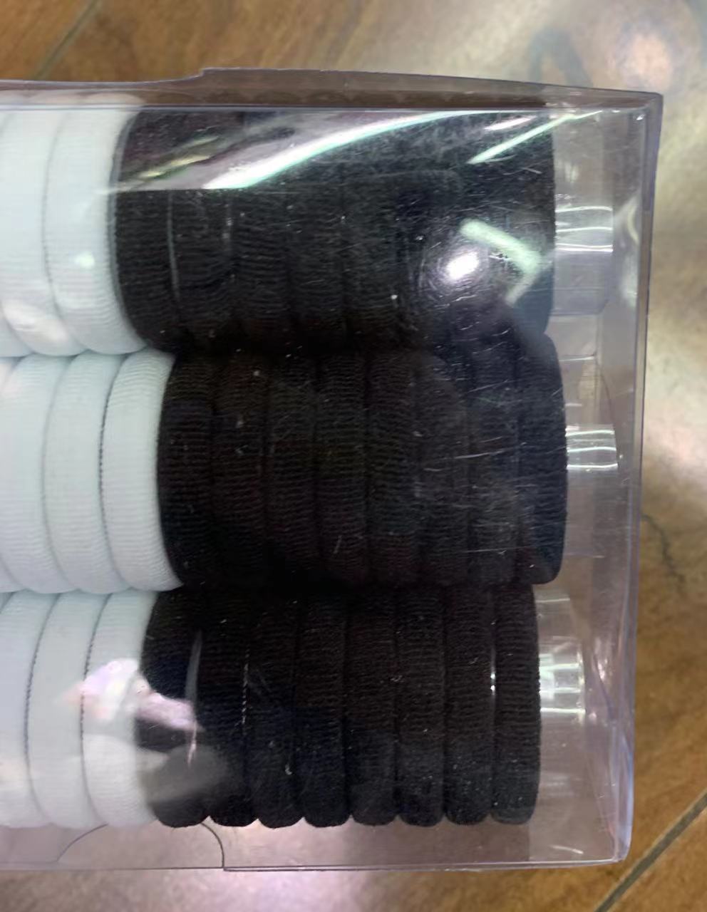 Elastic Band Female Tie Head High Elastic Durable Net Red Thick Method Rope Simple Black And White details Picture