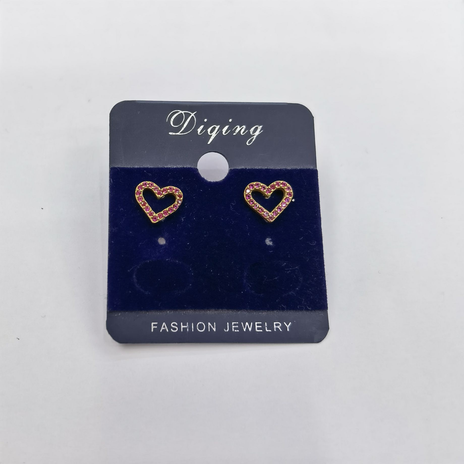 925 silver needle earrings pure copper inset color zircon fashion Korean version 13675 Specification drawing