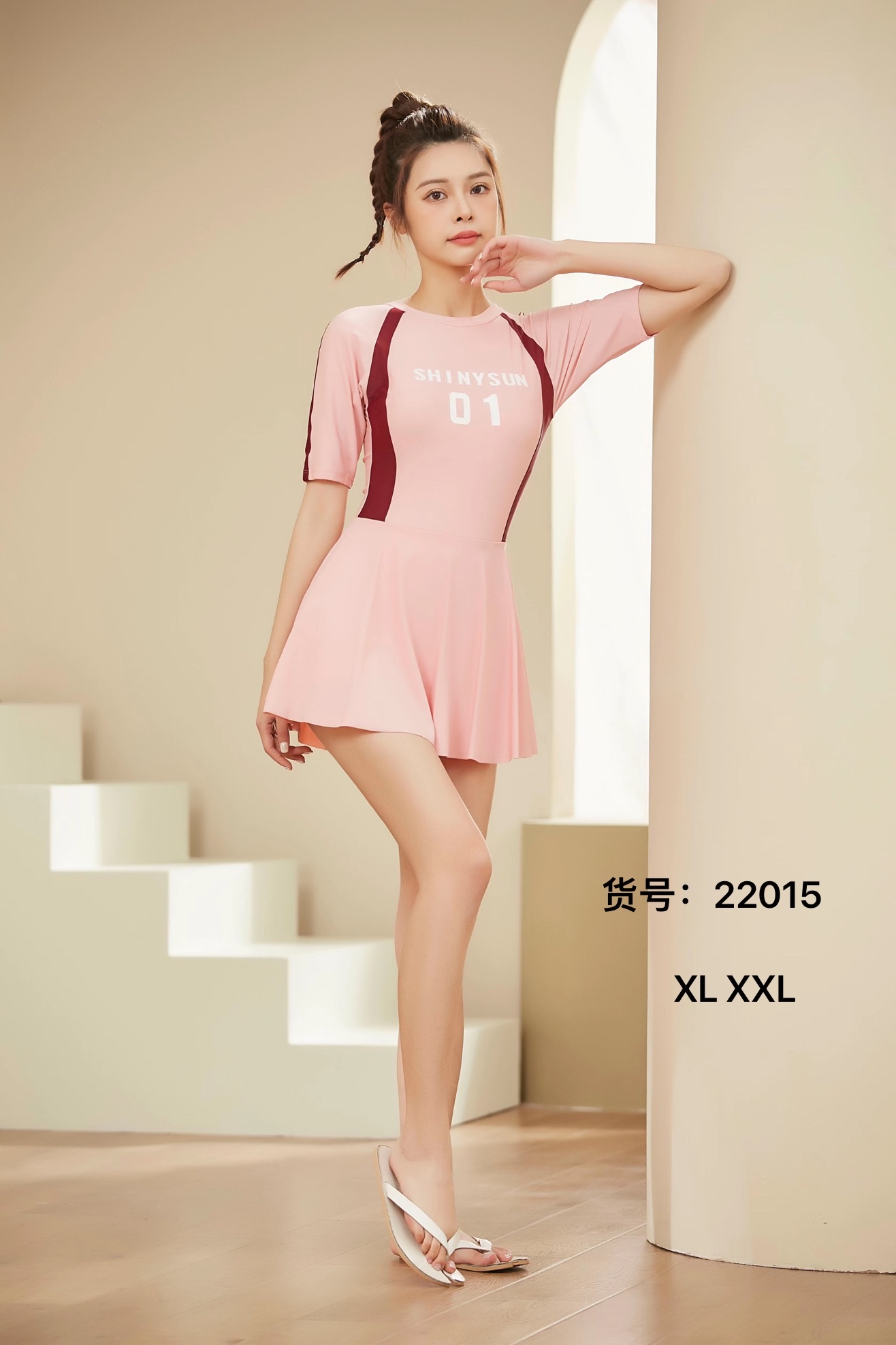 2022 new wave wave slim stomach sports version one-piece women's swimsuit, manufacturers direct wholesale. thumbnail