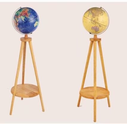 地球仪木架，中英文地球仪，带灯