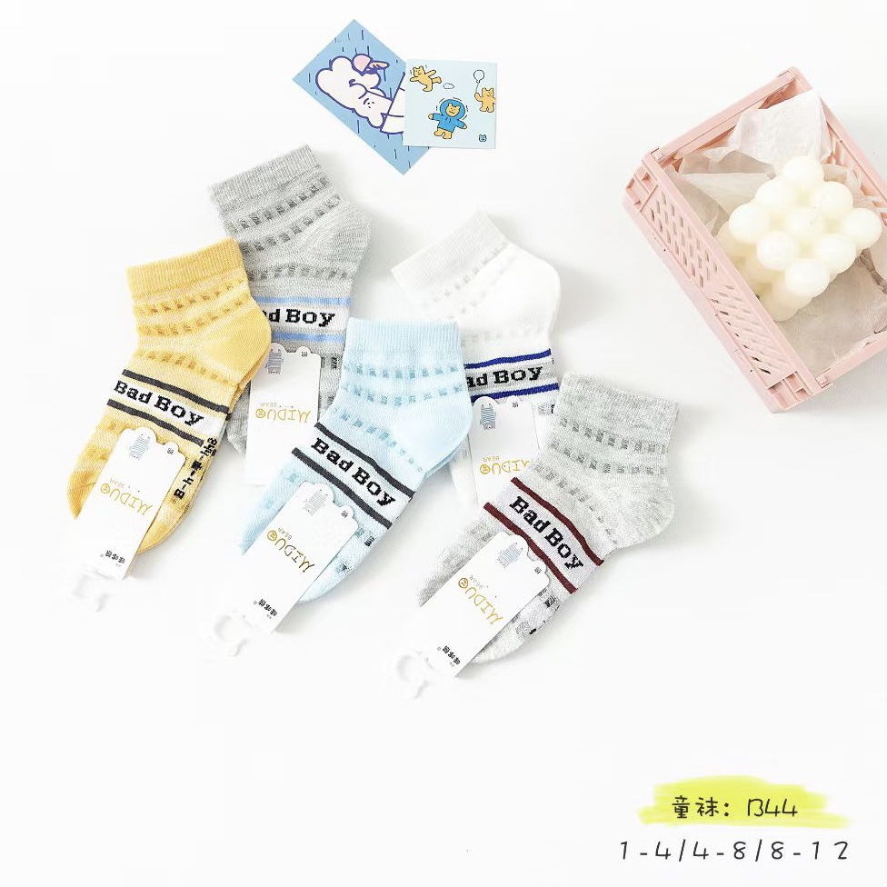 2022夏季薄款网眼镂空透气松口棉袜子卡通男女童宝宝糖果童祙详情图4