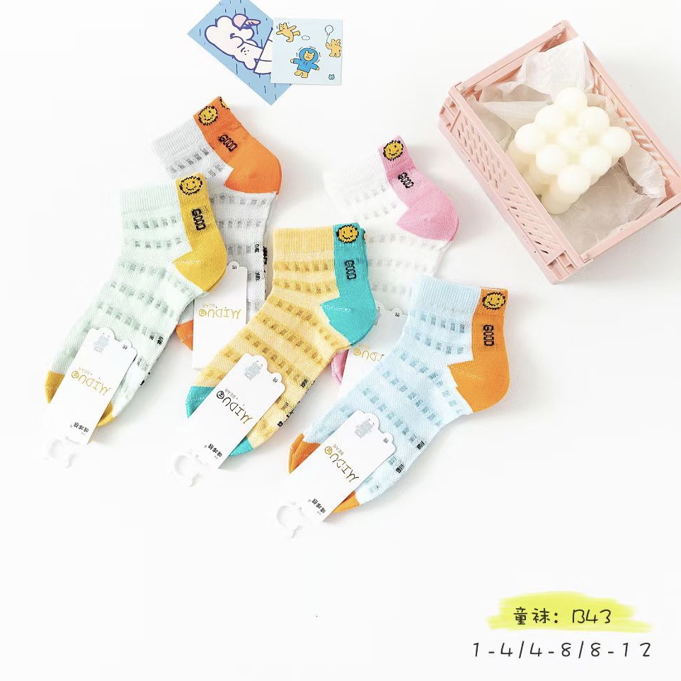 2022夏季薄款网眼镂空透气松口棉袜子卡通男女童宝宝糖果童祙详情图5