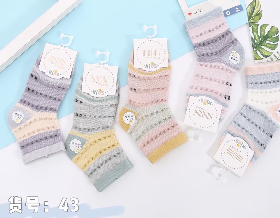 2022夏季薄款网眼镂空透气松口棉袜子卡通男女童宝宝糖果童祙详情图3