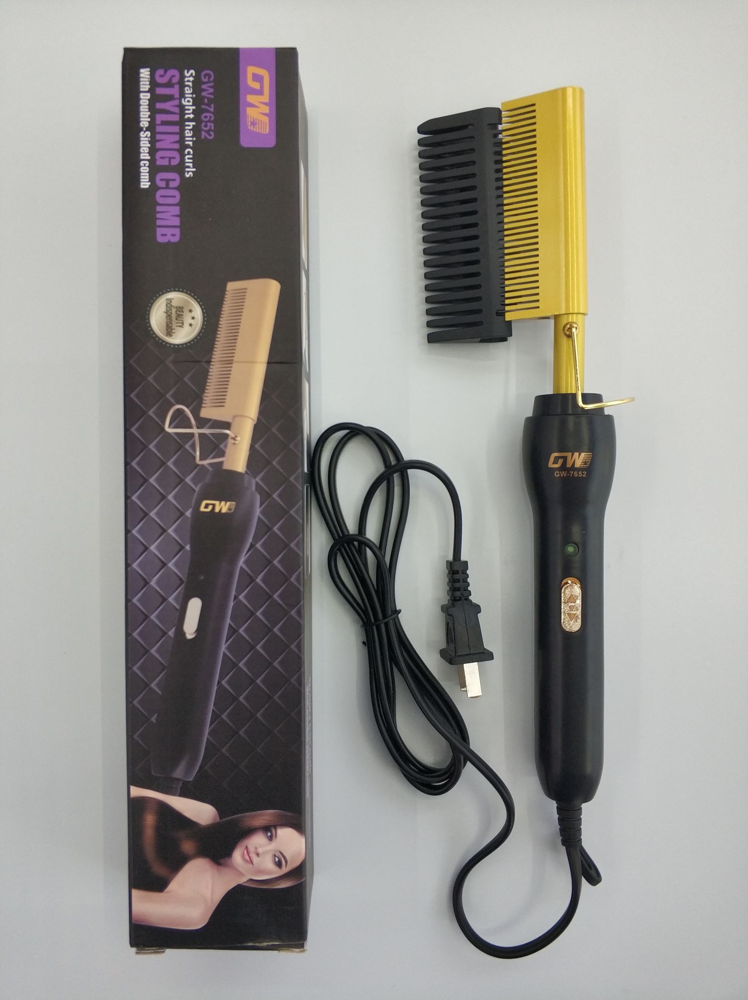Copper Comb Plug-In Comb Straight Hair Comb Metal Comb undefined