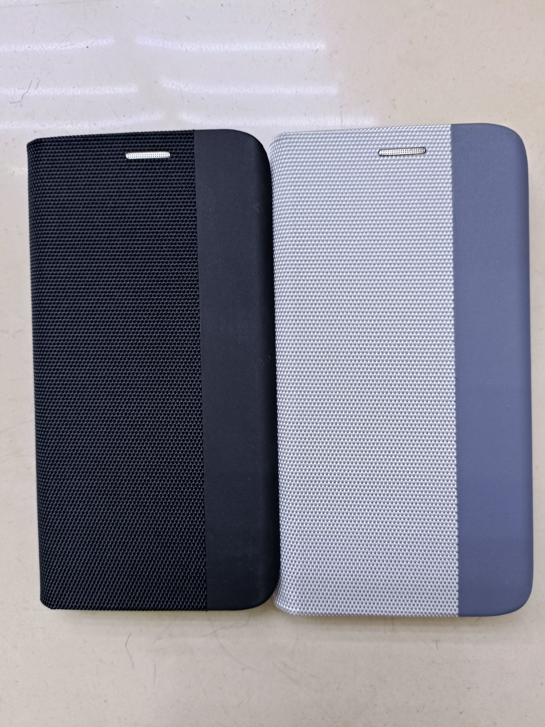 Spliced woven leather phone case