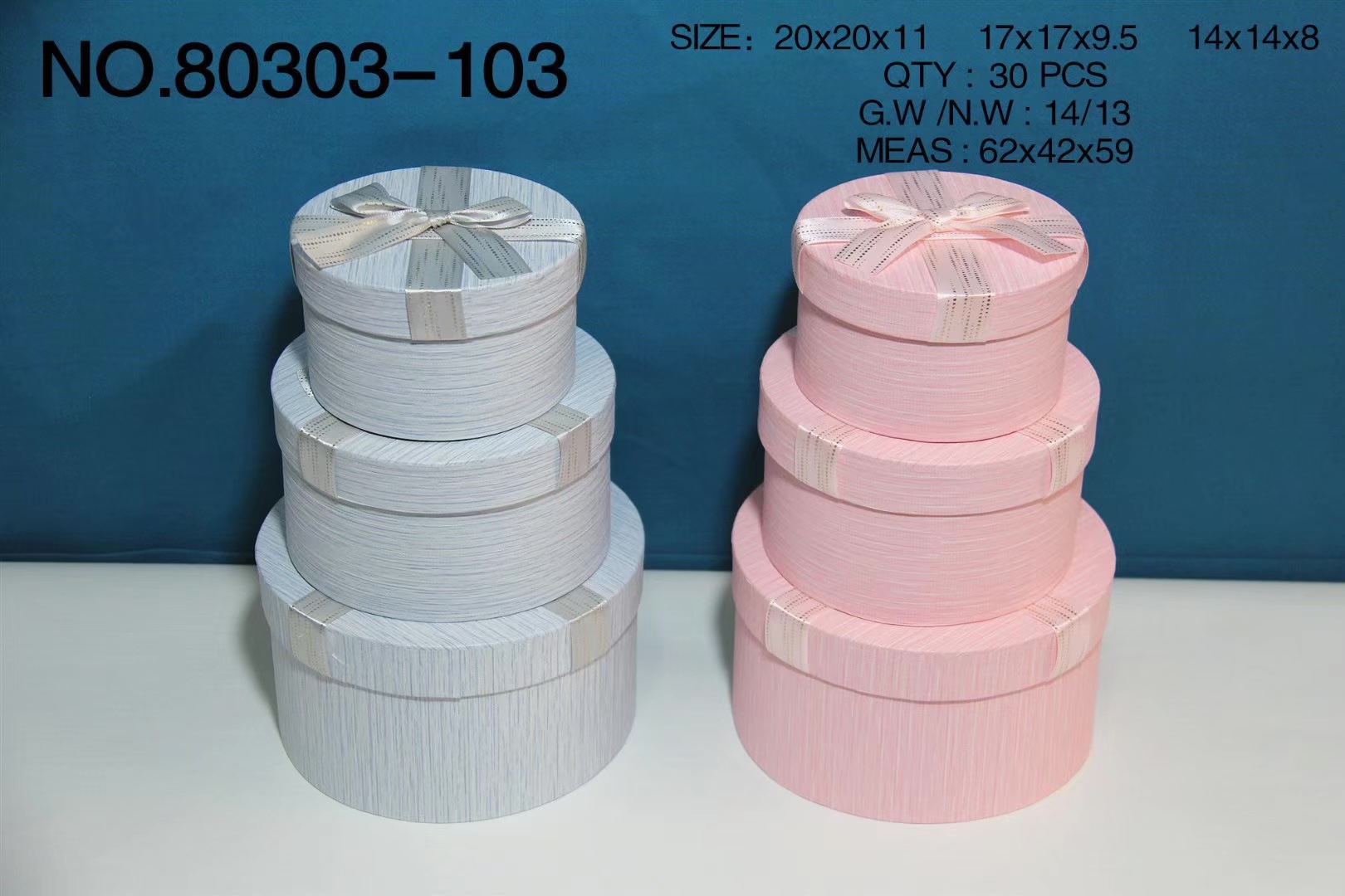 Three-Piece Barrel Bow Gift Box Candy Box Item Picture