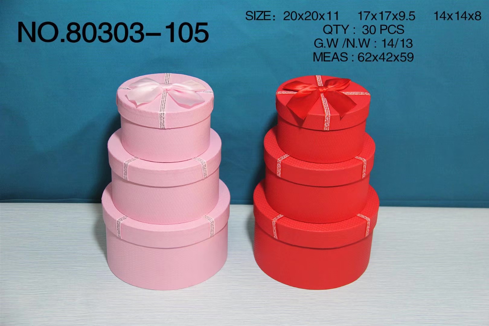 Three-Piece Barrel Bow Gift Box Candy Box