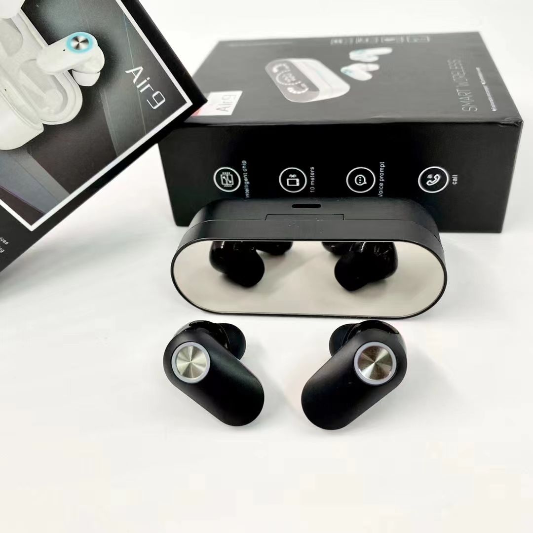 Wireless Bluetooth Headset Air9 Bluetooth headset with digital power display