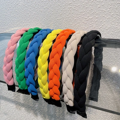 Candy-Colored Braid Headband Thin New Fashion