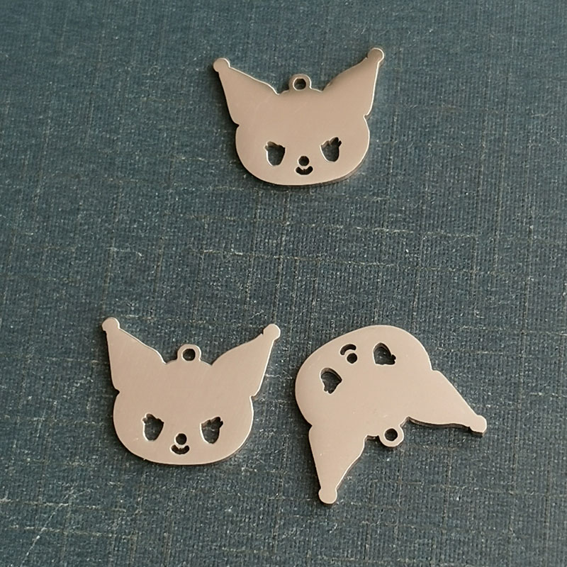 diy accessories Stainless steel cut cute rabbit Culomi Melody necklace bracelet Pendant Pendant