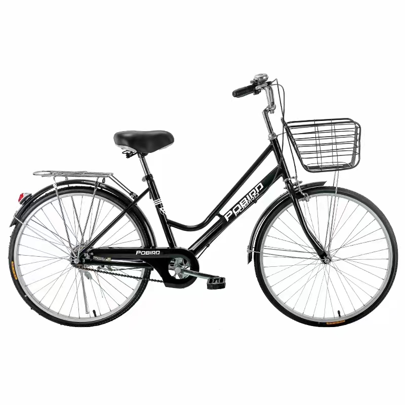 Bicycle single speed 24/26 inch high carbon steel low span frame, 183 herringbone aluminum alloy rim, red sun lock brake, Gilluer tire, sealed integral axle, front and rear brake, comfortable and soft. details Picture