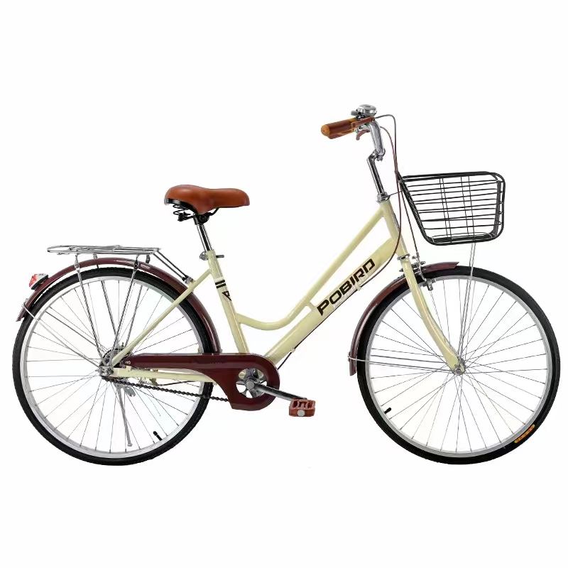 Bicycle single speed 24/26 inch high carbon steel low span frame, 183 herringbone aluminum alloy rim, red sun lock brake, Gilluer tire, sealed integral axle, front and rear brake, comfortable and soft. full figure