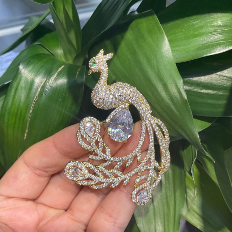 Xianglong Phoenix brooch micro-inset zircon corsage high-grade suit personality jewelry badge gift