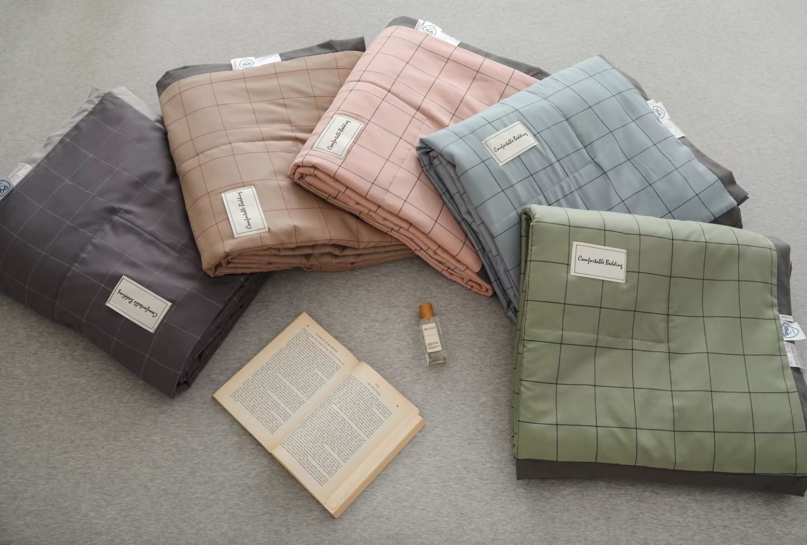 Antibacterial Silk Grid Washed Summer Quilt With Air Conditioning