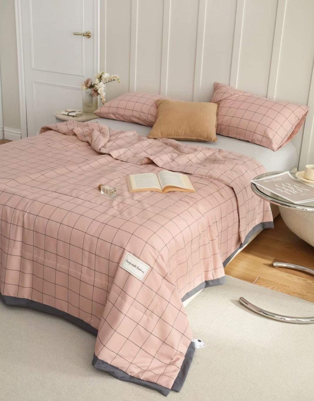 Antibacterial Silk Grid Washed Summer Quilt With Air Conditioning Specification drawing