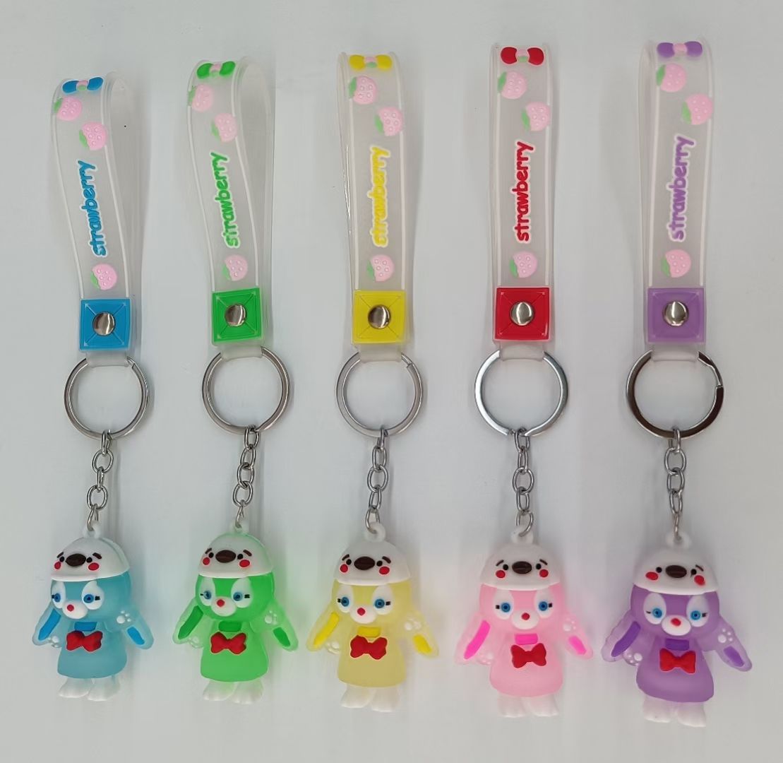 Three-dimensional silicone material keychain plus string series mixed 2