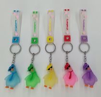 Three-dimensional silicone material keychain plus string series mixed 1