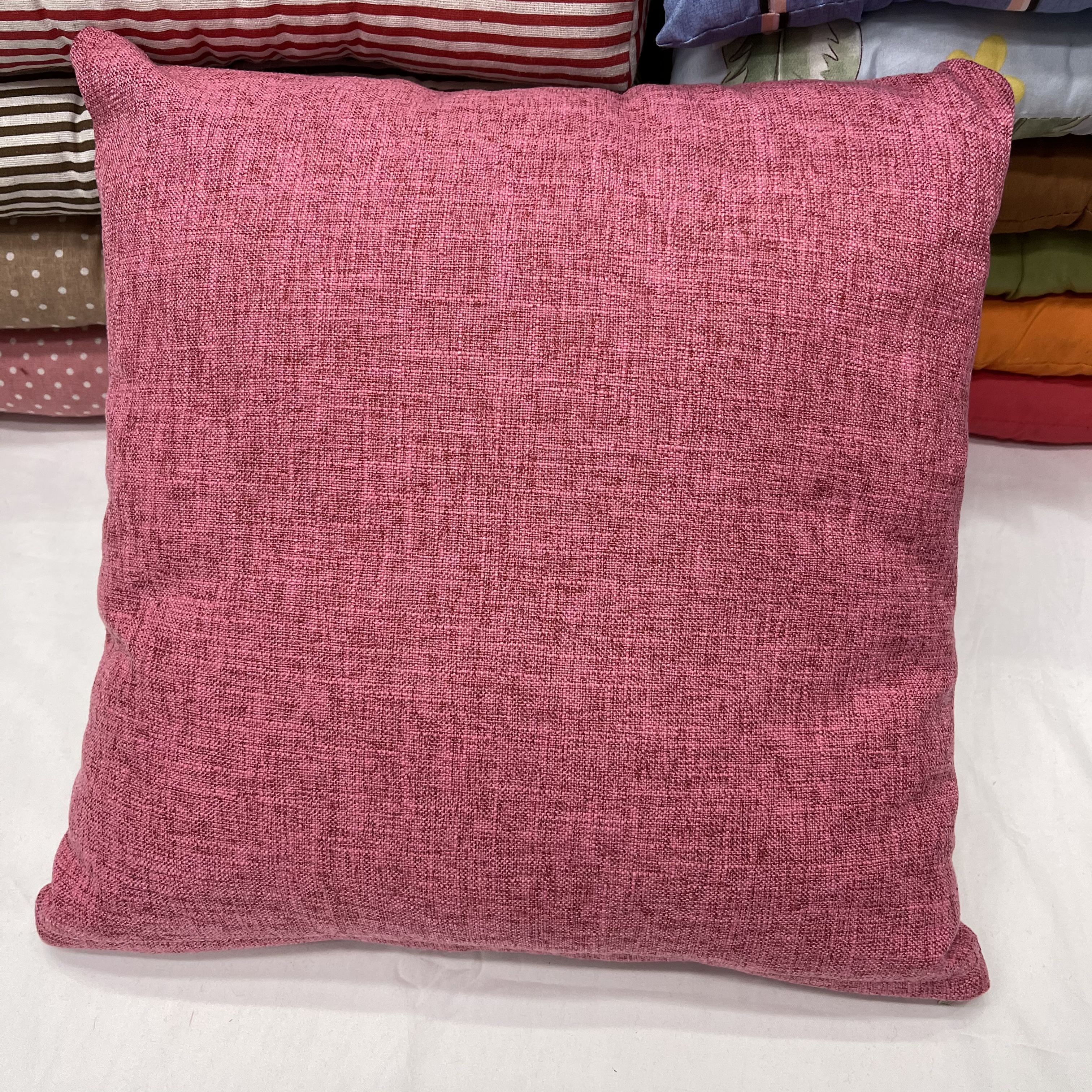 New Explosive Manufacturers Direct Sales 45Cm Solid Color Hemp Home Sofa Pillow Pillow Bed Window Cushion Car Office Pillow Pillow With Core Item Picture