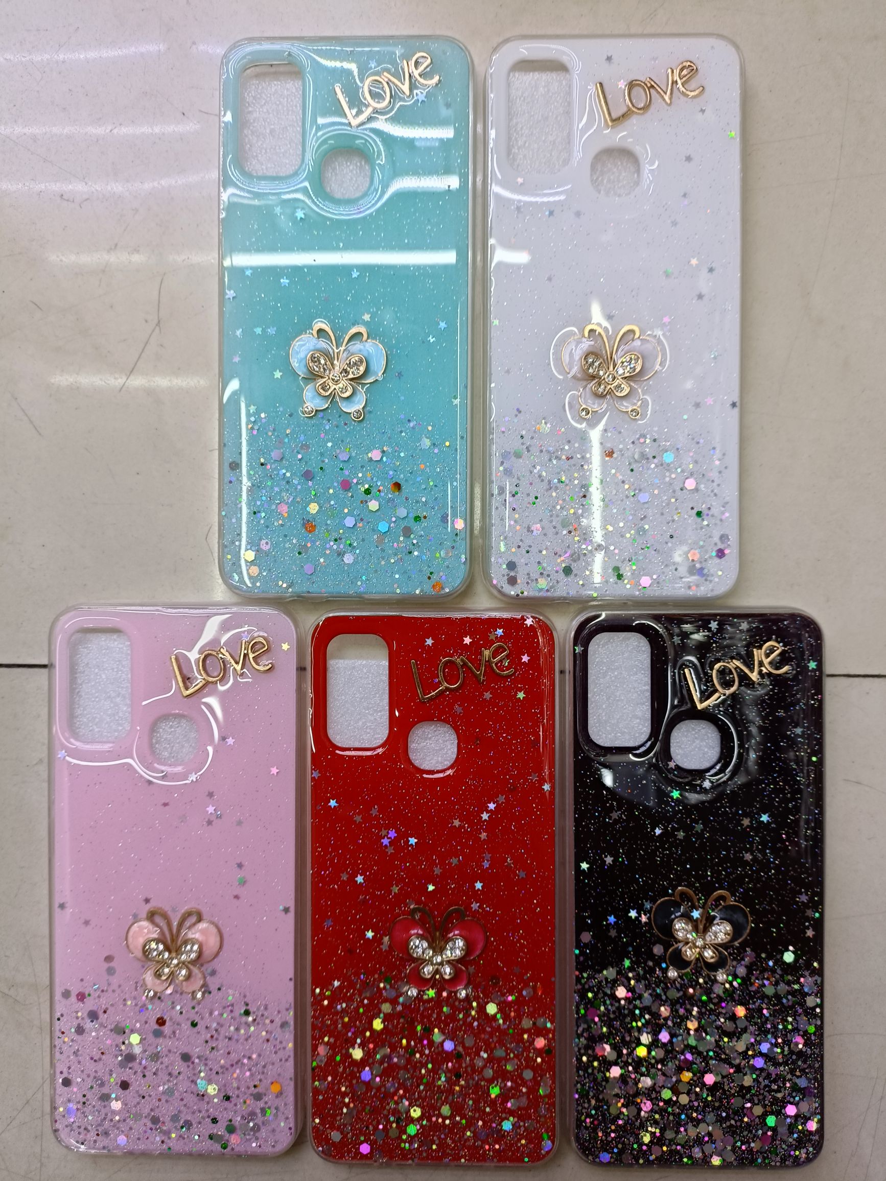 Drop glue butterfly accessory phone case