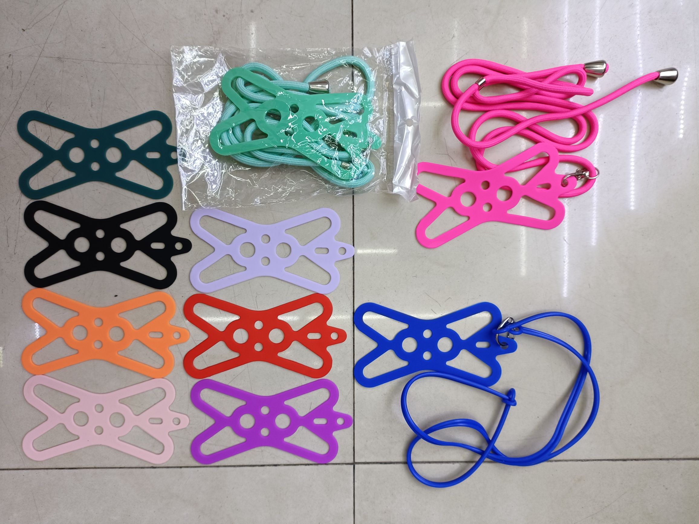 Silicone lanyard universal set silicone lanyard