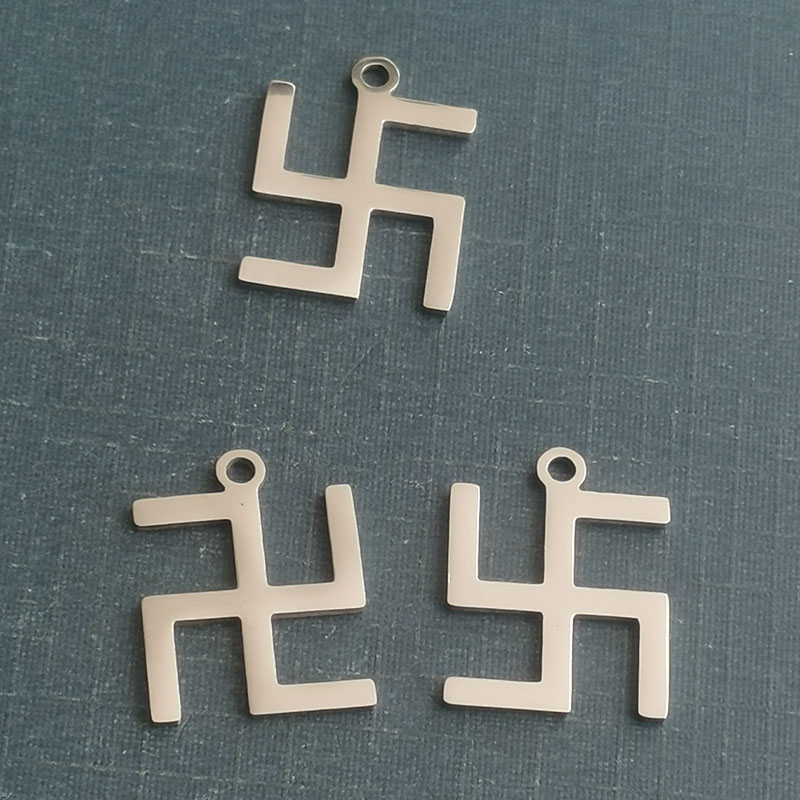 Hip hip PHOP titanium steel pendant hoodie necklace long simple swastika men's sweater chain with pendant