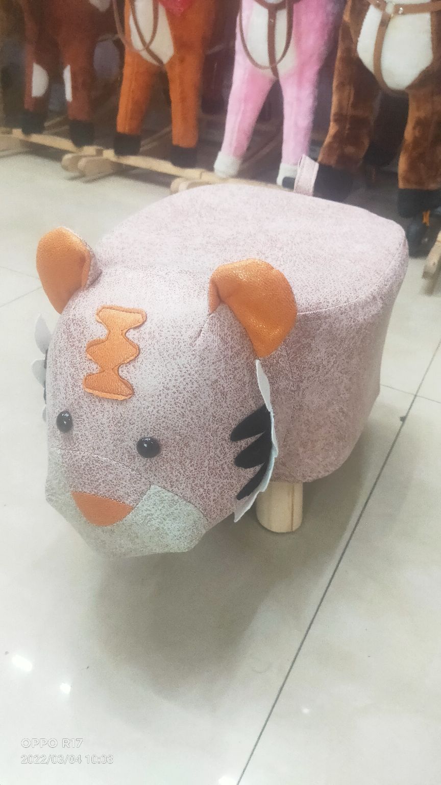 Children small stool cartoon creative home bench technology cloth sofa sitting stool at the door cute animal shoe stool thumbnail