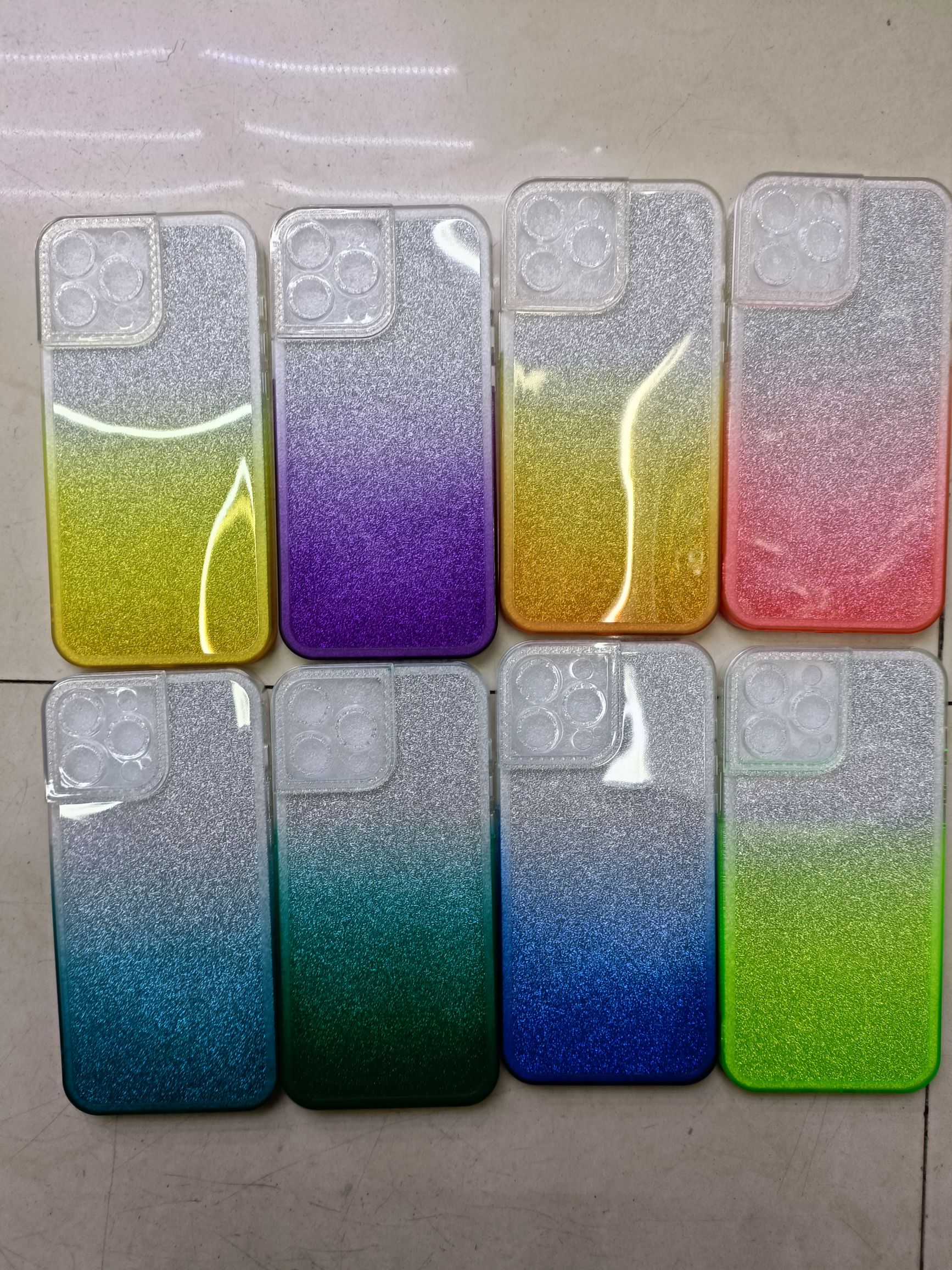 Gradient tpu glitter tablet phone case