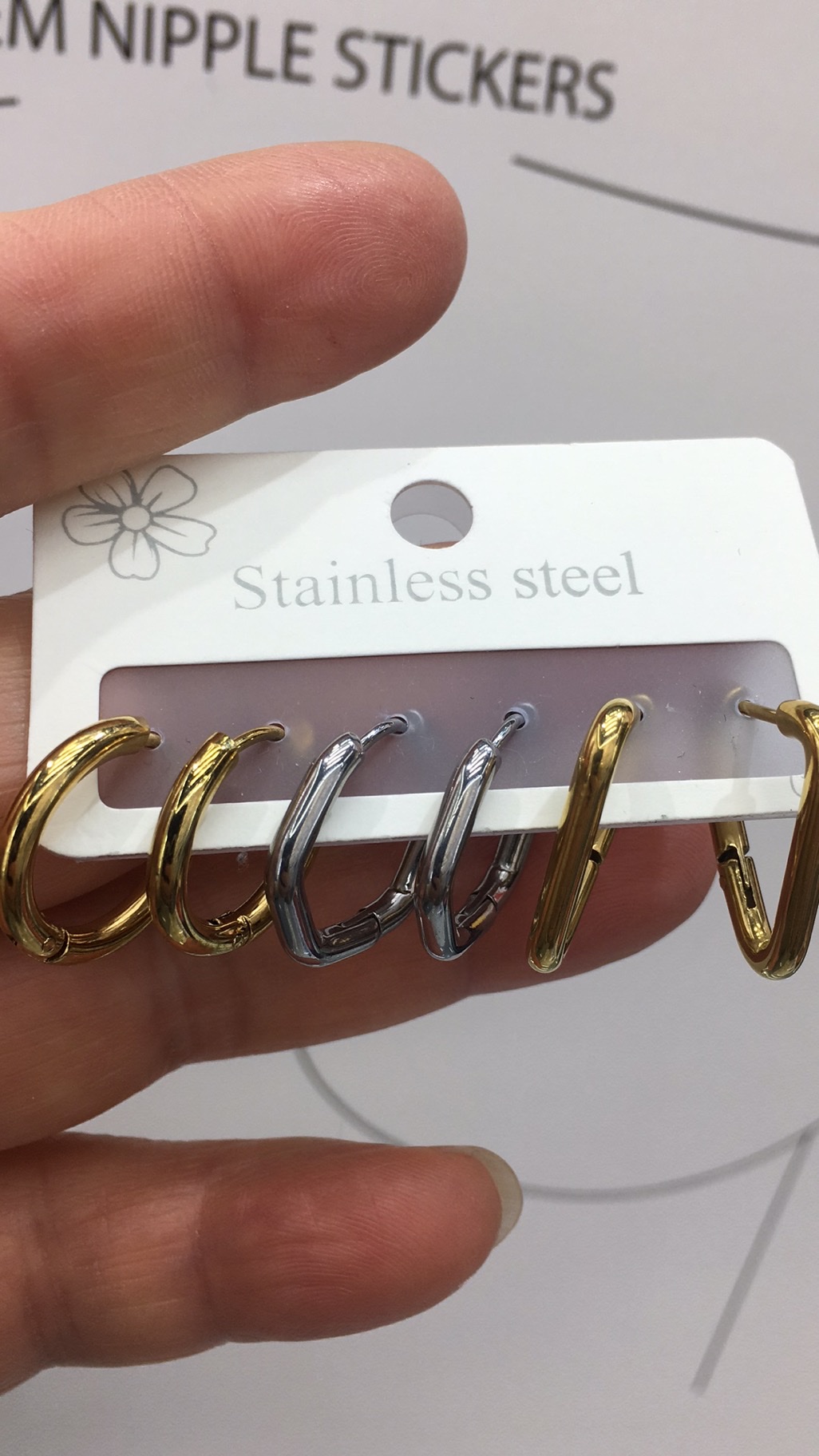 Stainless steel earrings live Tiktok preferred