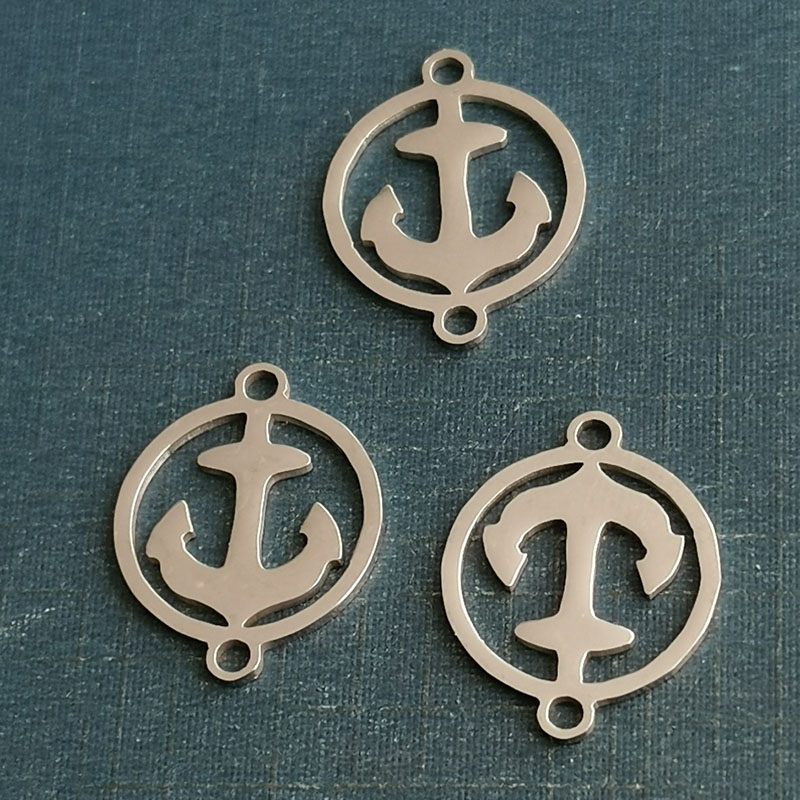 Vintage anchor titanium steel bracelet Hip hop style Pirates of the Caribbean cross men's fashion pendant
