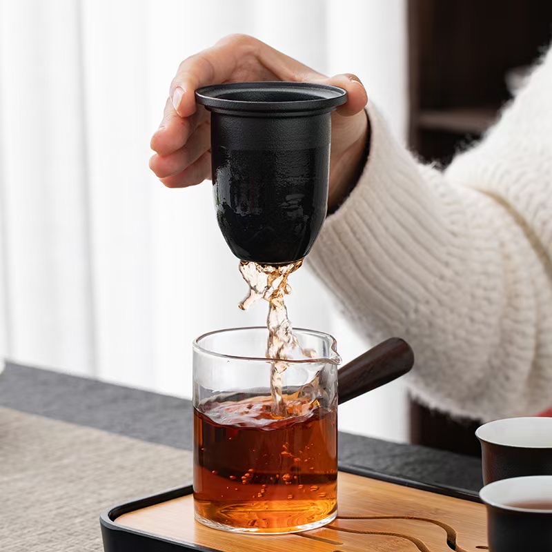 Mutton Fat Jade Ceramic Tea Set Travel Tea Set Lubao Ceramic Tea Set Tao Li Home 026 Application Scenario