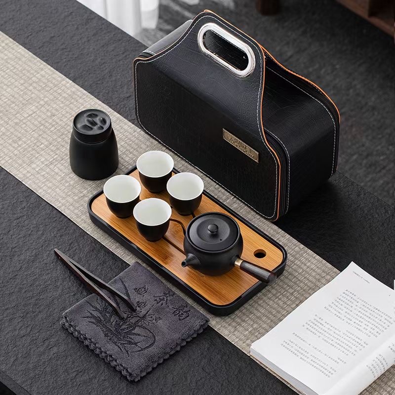 Mutton Fat Jade Ceramic Tea Set Travel Tea Set Lubao Ceramic Tea Set Tao Li Home 026