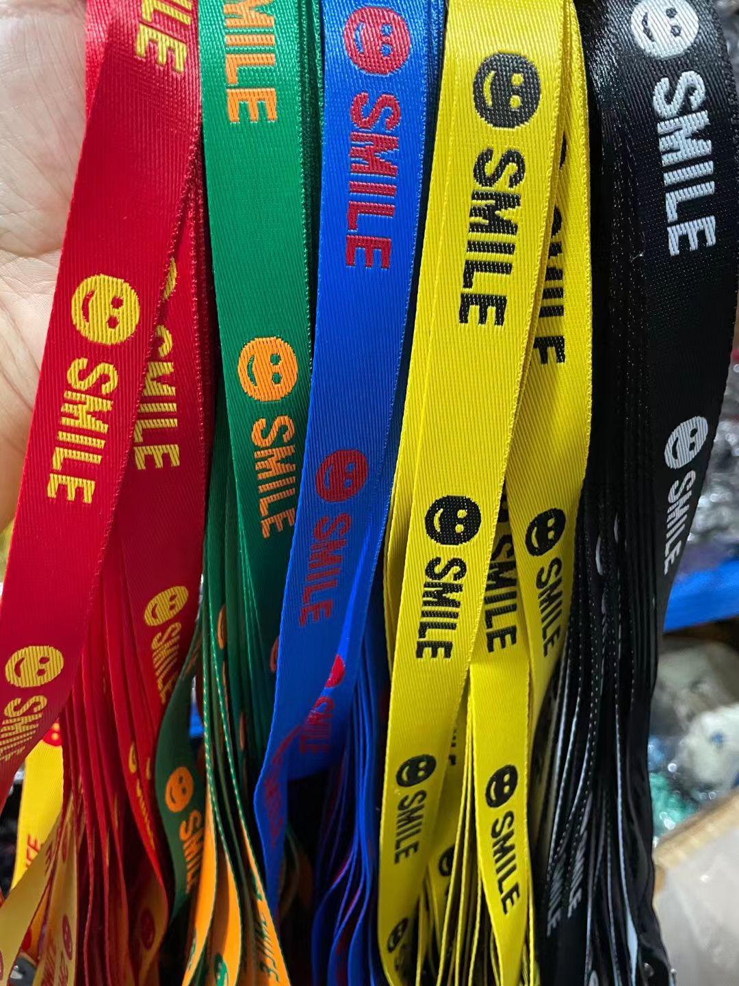 New tide jacquard embroidery logo disassembly two in one wide version of mobile phone lanyard card mobile phone case general wholesale