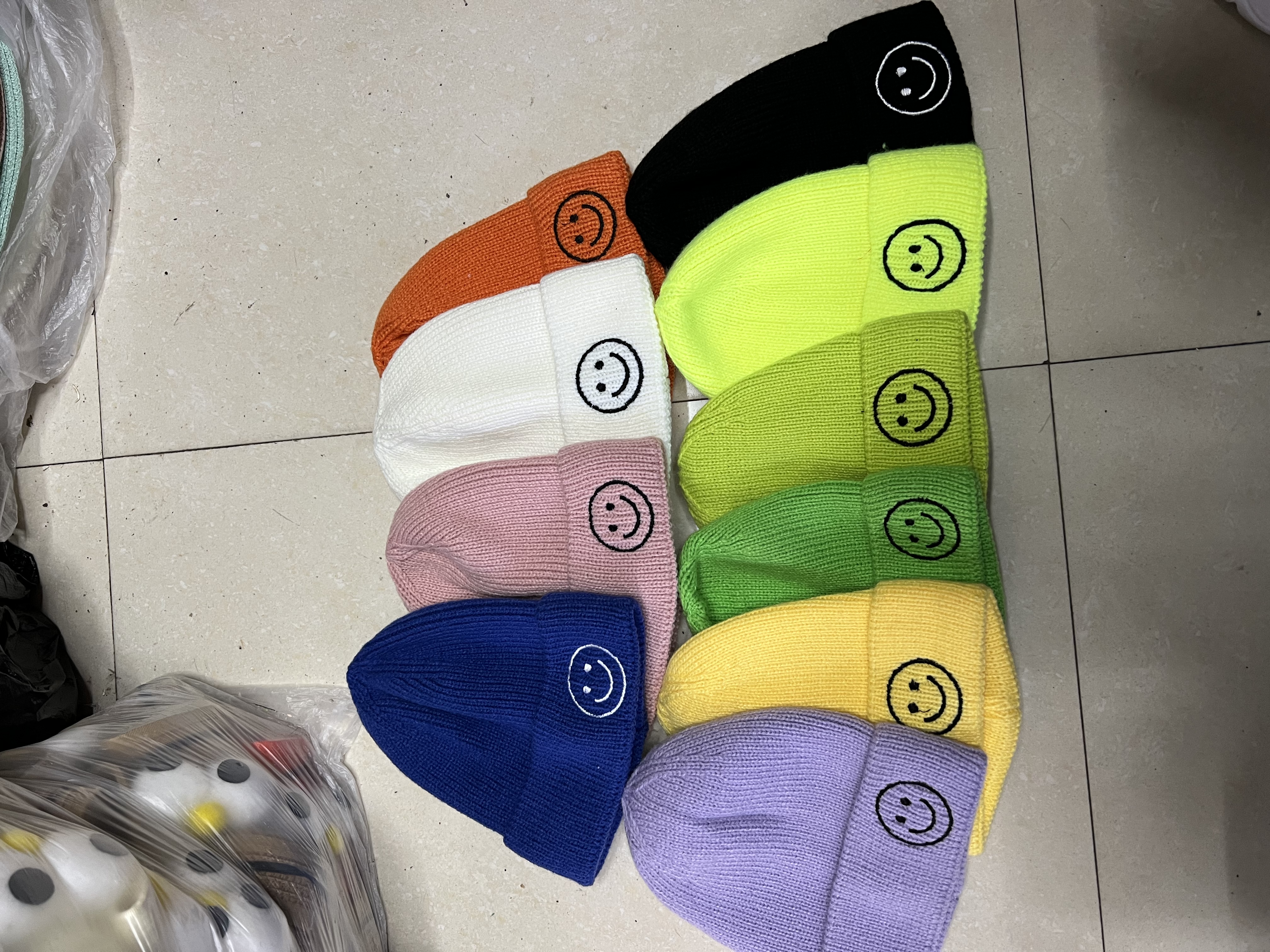 Children's Knitted Smiley Face Woolen Hat