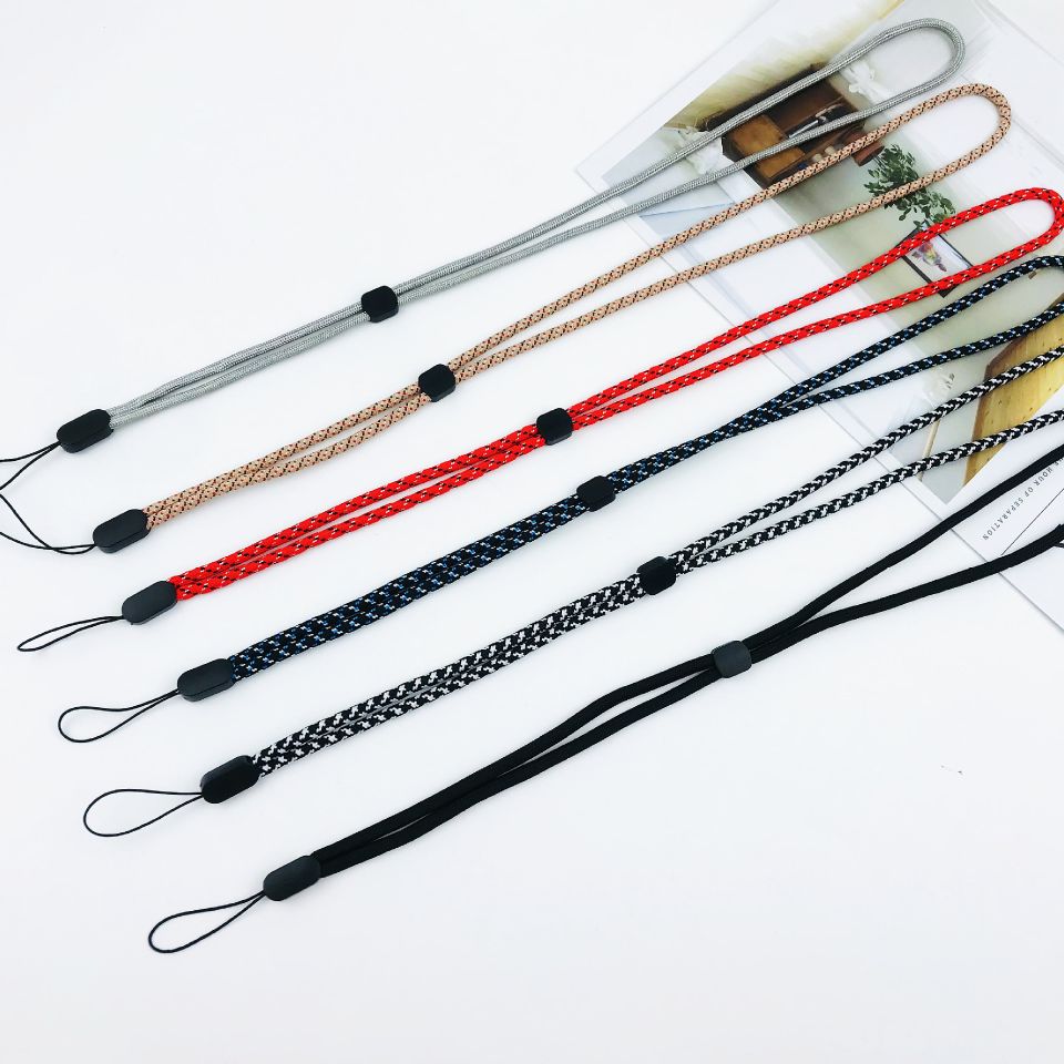Retractable polyester phone lanyard bluetooth speaker child camera student card long neck lanyard manufacturer thumbnail