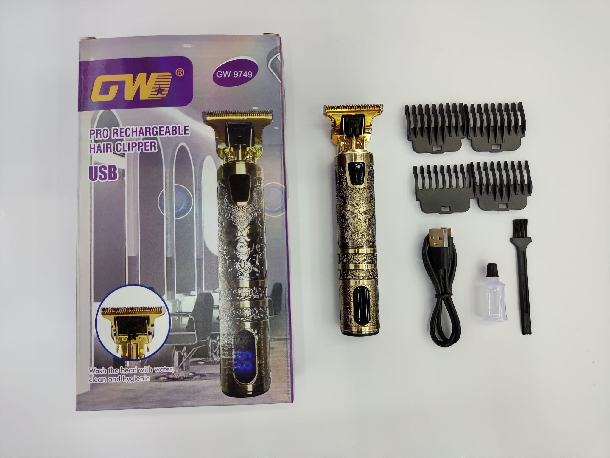 Metal Oil Clippers Oil Clippers Engraving Hair Clippers Oil Clippers Hair Clippers With Display Clippers details Picture