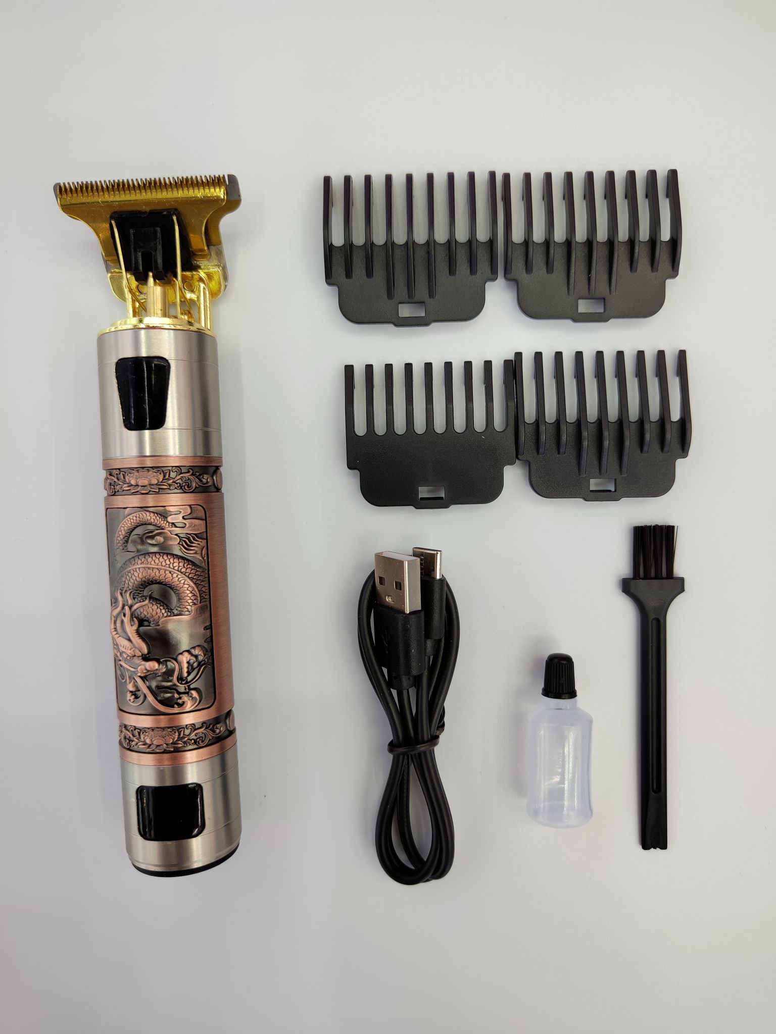 Metal Electric Clippers Cross-Border New Hair Clippers Oil Head Engraving Hair Clippers With Display Hair Clippers