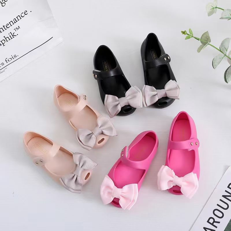 Children's shoes Girls Jelly shoes Princess Shoes bow Soft soled children little children baby sandals for girls Summer