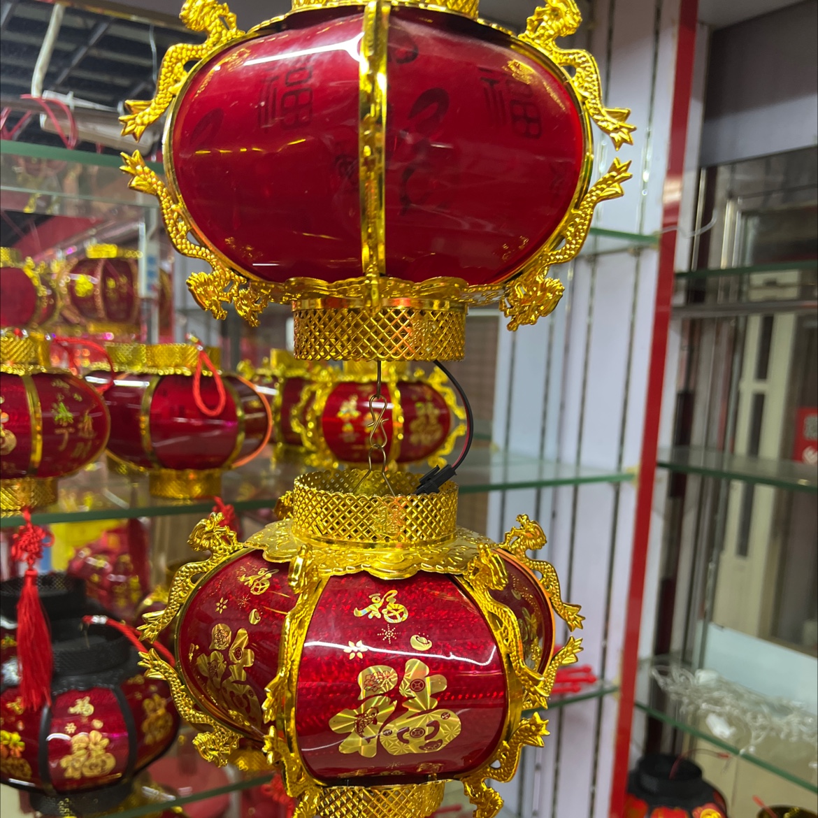 Leading Gold Small Lantern String Jumping Festival Wedding Festival Supplies New House Moving