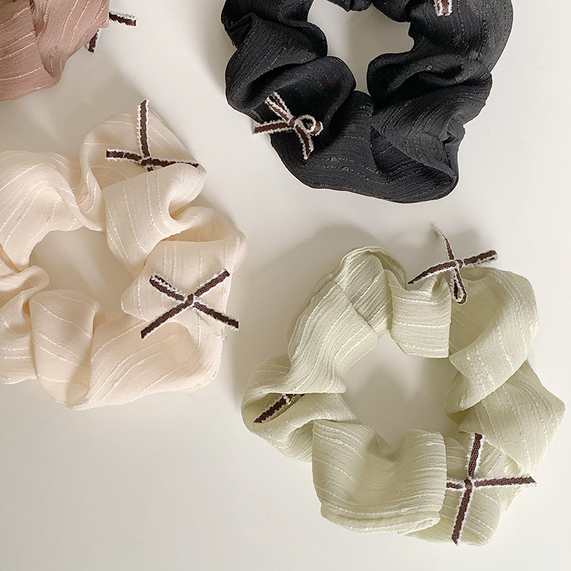 Herben-Style Sweet Little Bow Colon Ring Retro Small Fresh Elegant Temperament With Ponytail Hair Tie 2022 New Model details Picture