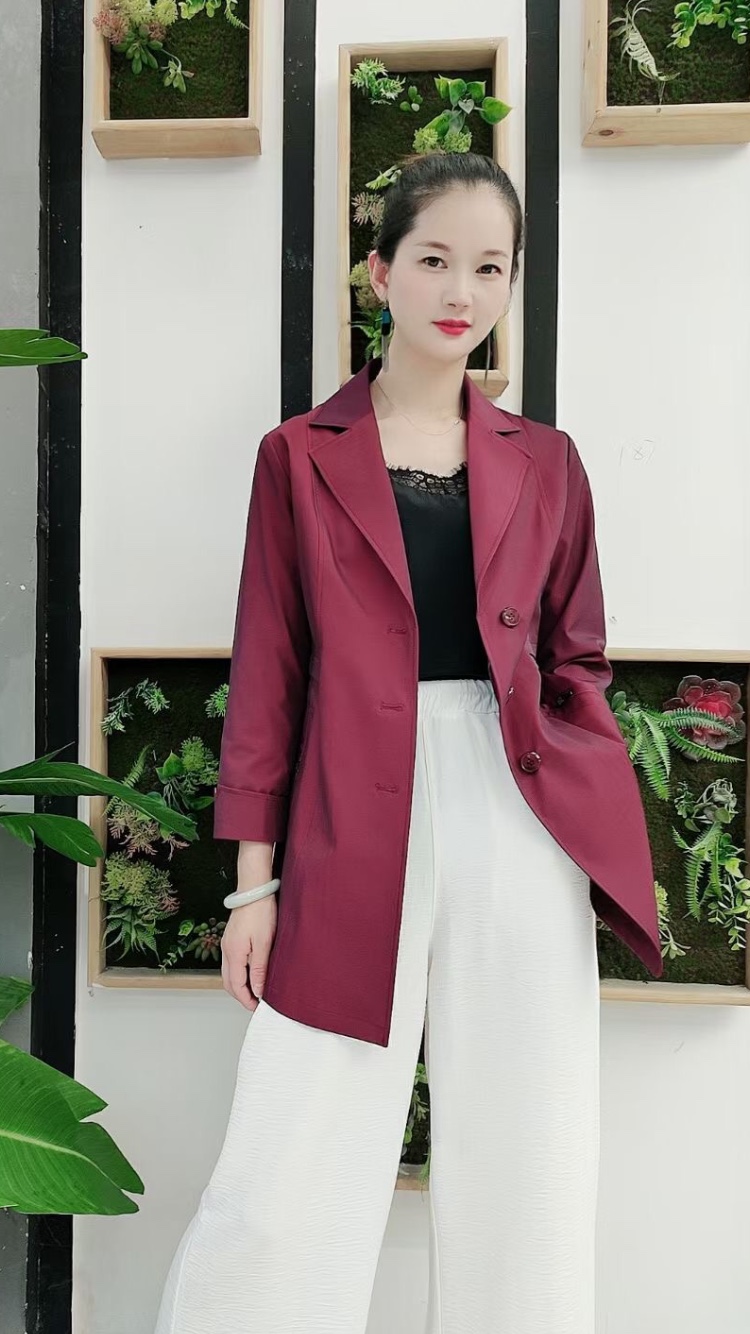Coat windbreaker Burgundy