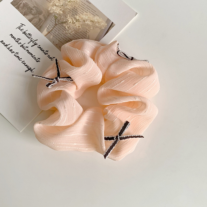 Herben-Style Sweet Little Bow Colon Ring Retro Small Fresh Elegant Temperament With Ponytail Hair Tie 2022 New Model Specification drawing