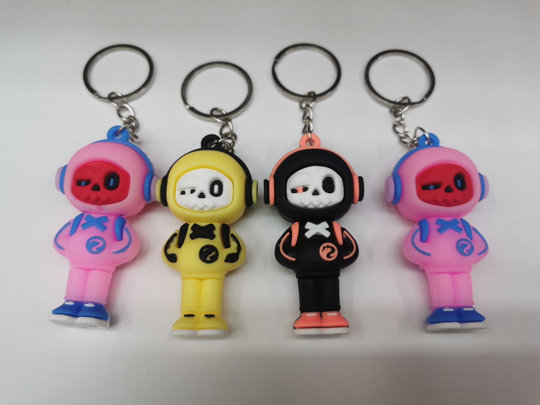 Blue goose jewelry three-dimensional silicone key chain series of three sets plus string series mixed 12000