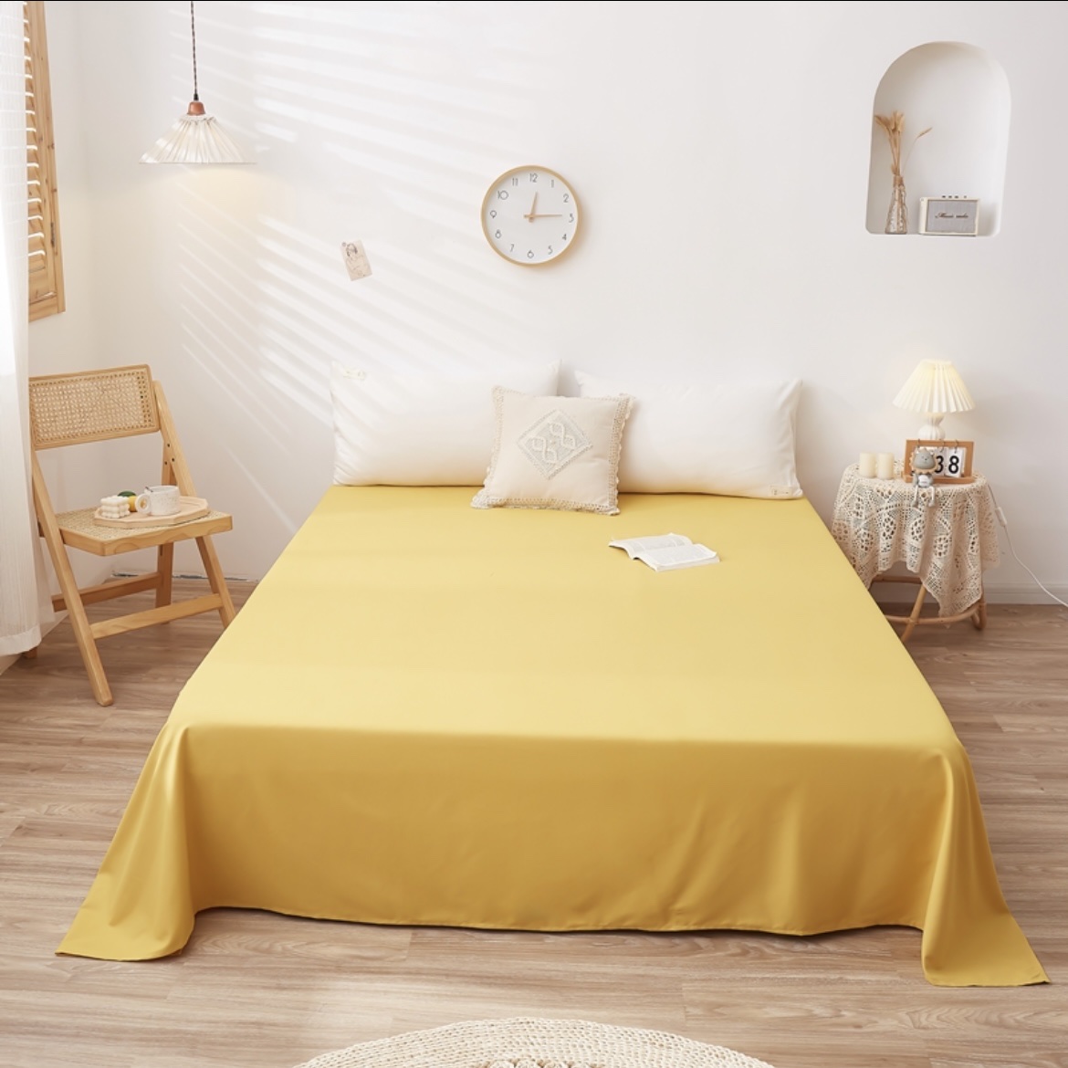 Bedding Simple Plain Color Solid Color Single Sheet Multiple Specifications Can Be Customized details Picture