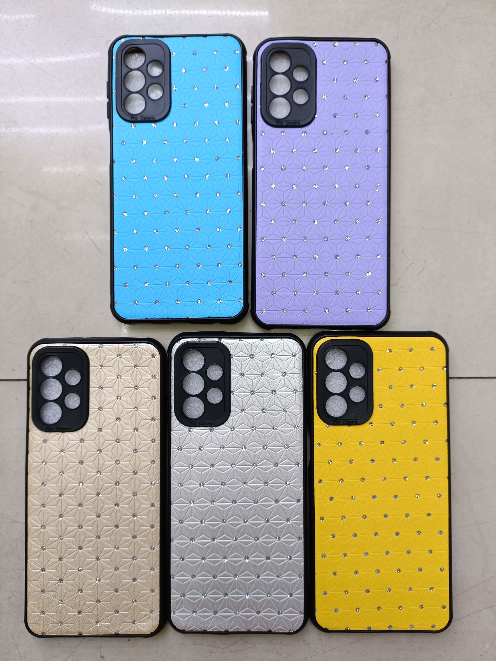 Glitter spot leather soft case for mobile phone case