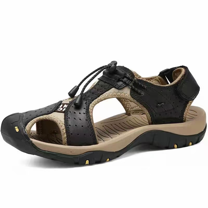 Baotou shoes Baotou cowhide sandals Beach shoes men's sandals
